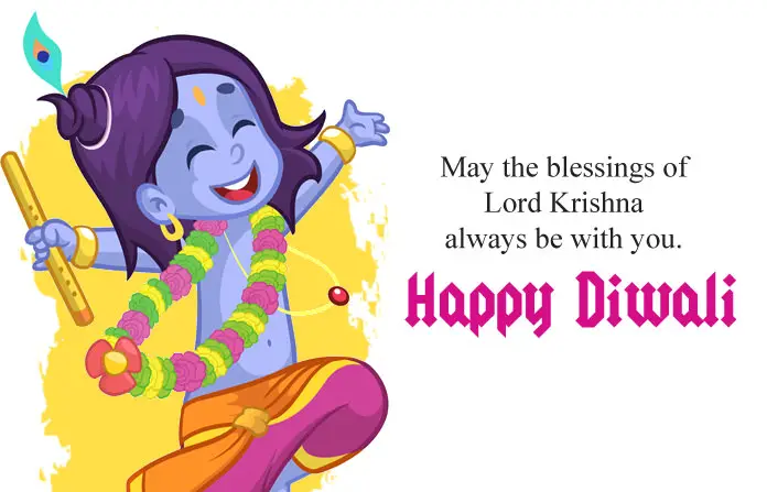 Diwali Lord Krishna Blessing Wishes Pics