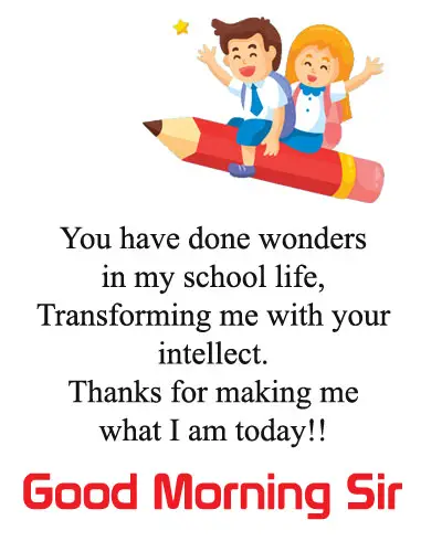 Good Morning Wishes for School Sir
