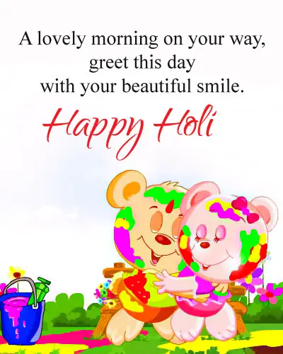 Happy Holi with Good Morning Wishes