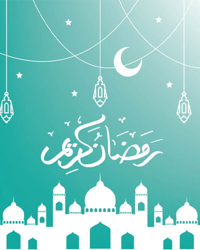 Mosque Moon with Urdu Ramadan
