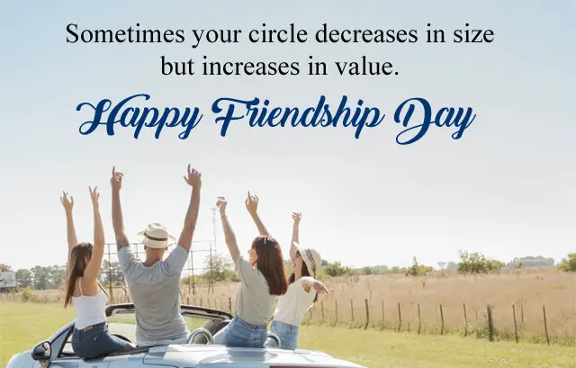 F'ship Day Quote about Friends Circle