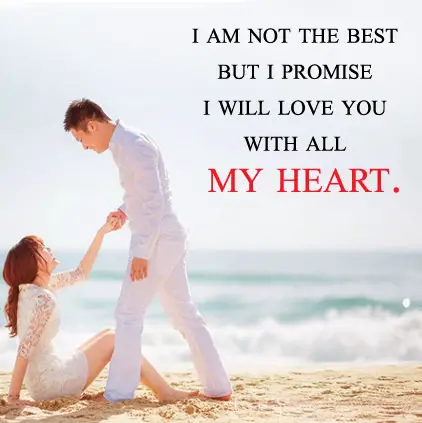 Cute Couple Love DP with English Heart Quote