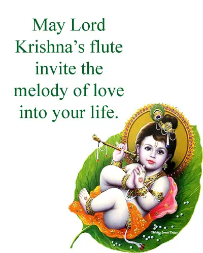 Lord Krishna Flute Melody of Love Quote