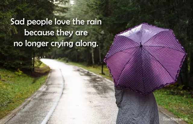 Emotional and Remembering Sad Love Rain Quotes for Lovers