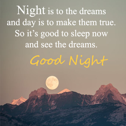 Good night images in English