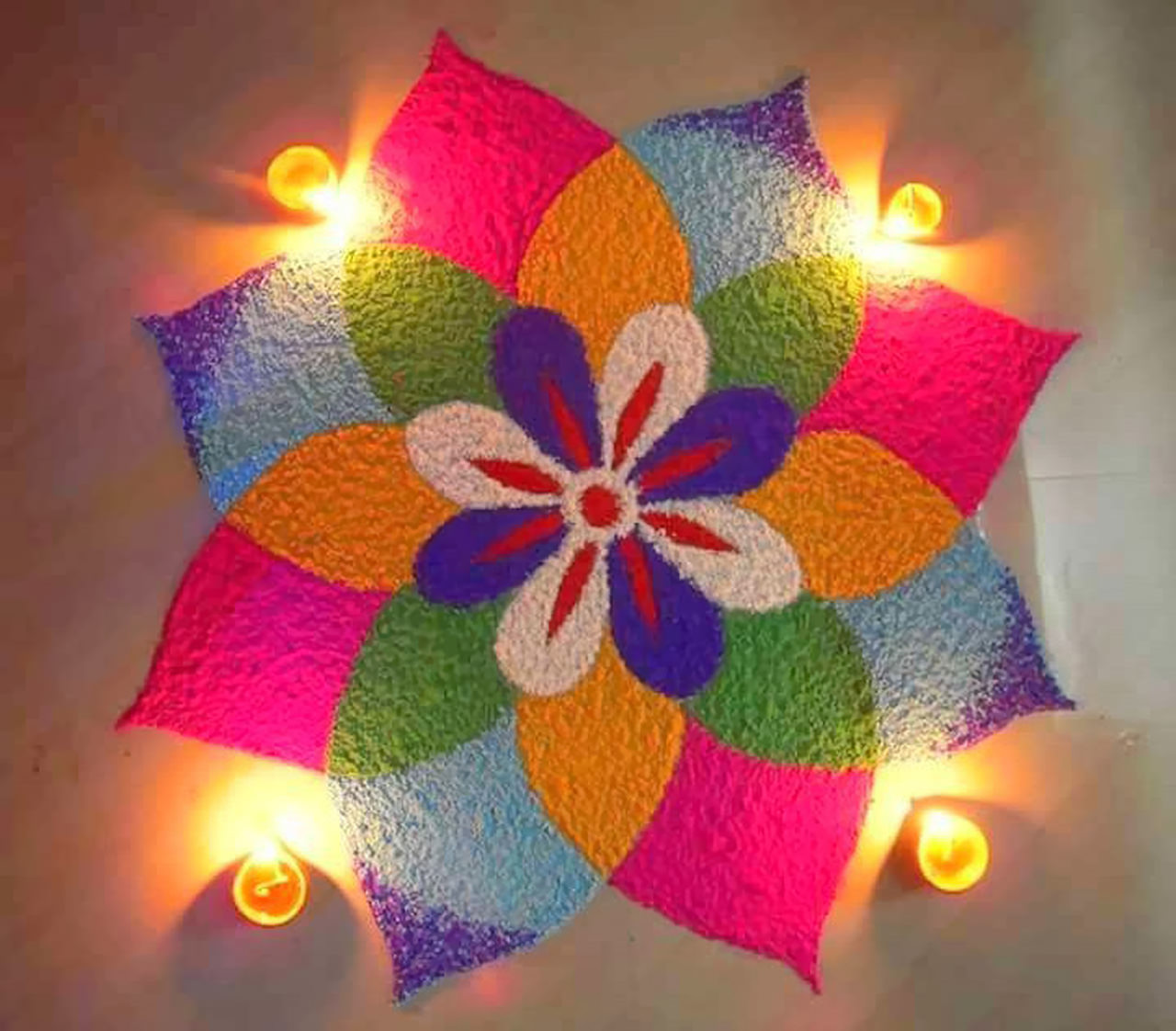 Easy Rangoli Design for Diwali