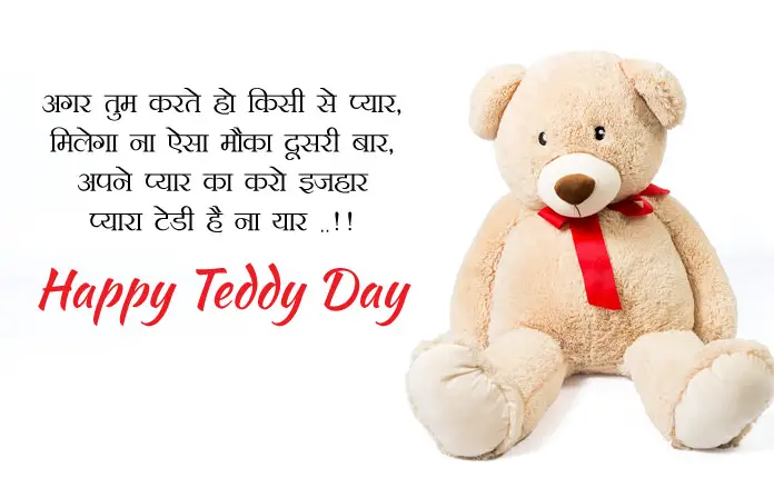 Teddy Day Wishes in Hindi