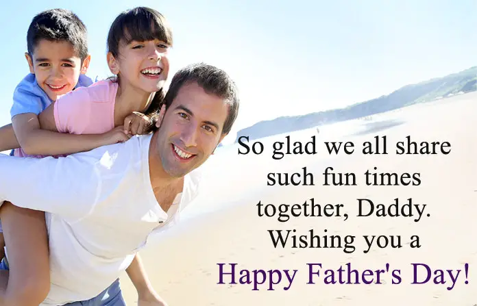 Fathers Day Wishes Images from Son Daughter