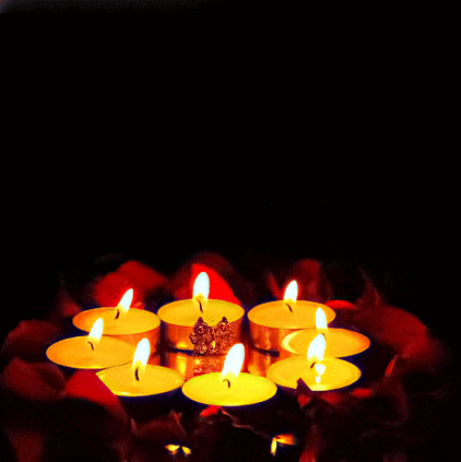 Multi Diwali Candle Motion Gif Image